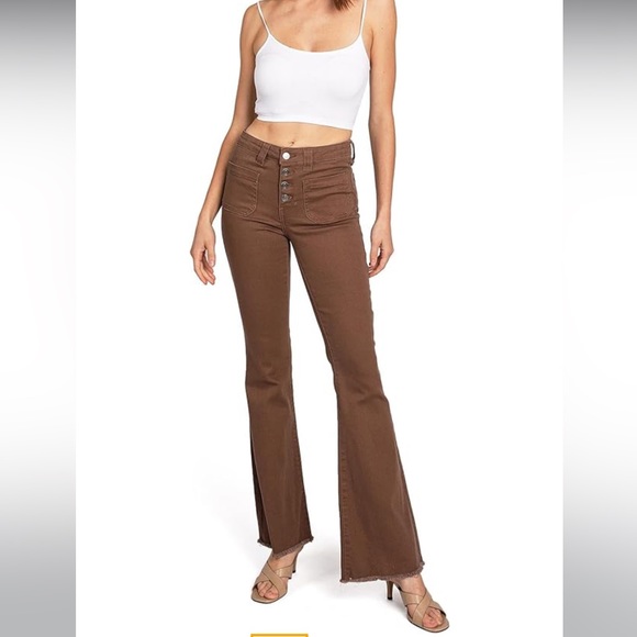 NWT Celebrity Pink Regeneration Mid Rise Flare Jeans Flower Purple in size 9/29 - Picture 3 of 9